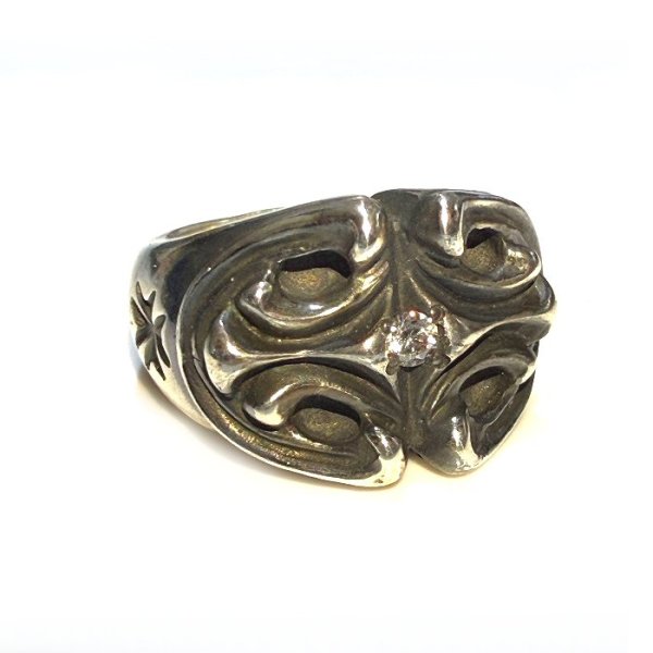 画像5: Sculpted Oval Narrow Ring With CZ Diamond (5)