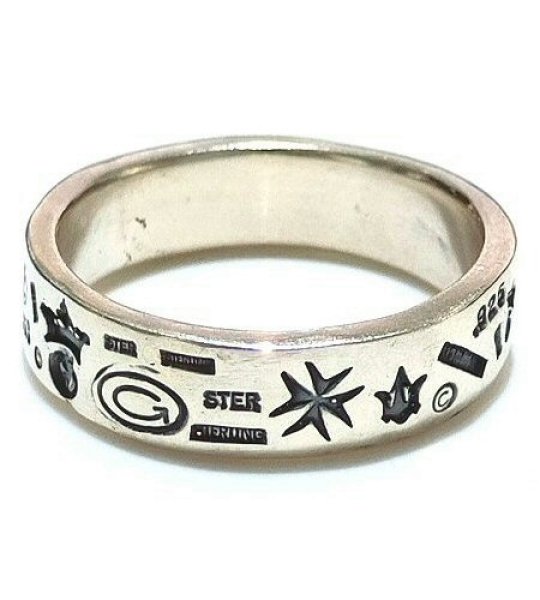 画像10: Multi Stamp Flat Bar Ring (10)