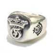 画像1: Raised G & Crown Signet Ring（Slim) (1)