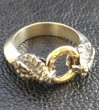 画像4: 10K Gold O-ring With Snake Triangle Wire Bangle Ring (4)