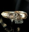 画像8: Single Skull Triangle Wire Bangle 2Finger Ring (8)