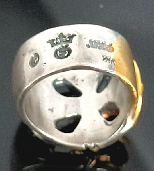 画像6: Pure Gold Wrap Ｍedium Cross Oval Roll Ring (6)