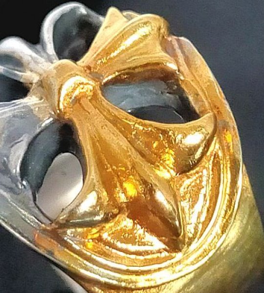 画像10: Pure Gold Wrap Ｍedium Cross Oval Roll Ring (10)