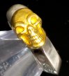 画像4: Pure Gold Wrap Quarter Skull With Half Triangle Wire Ring (4)
