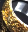 画像3: Pure Gold Wrap Multi Engraved Large Chiseled H.W.O Ring [G&Crown] (3)