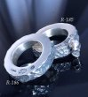 画像13: Twelve Small Skull On 6.5mm Wide Side Flat Chiseled Ring Bold (13)