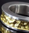 画像4: Pure Gold Wrap 7.5 x 4.5mm Wide Side Flat Chiseled Reel Ring (4)