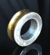 画像3: Pure Gold Wrap 10 x 6mm Wide Bolo Neck Smooth Reel Ring (3)