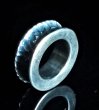 画像3: 10 x 5.8mm Wide Bolo Neck Chiseled Reel Ring (3)