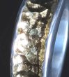 画像3: Pure Gold Wrap 10 x 6mm Wide Bolo Neck Chiseled Reel Ring (3)