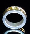 画像3: Pure Gold Wrap 7.5 x 3mm Wide Side Flat Chiseled Reel Ring (3)