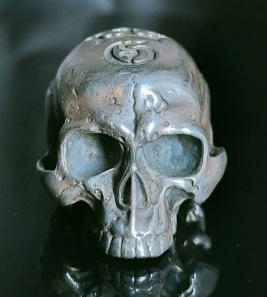 画像3: Large Skull Full Head Ring Without Jaw (3)