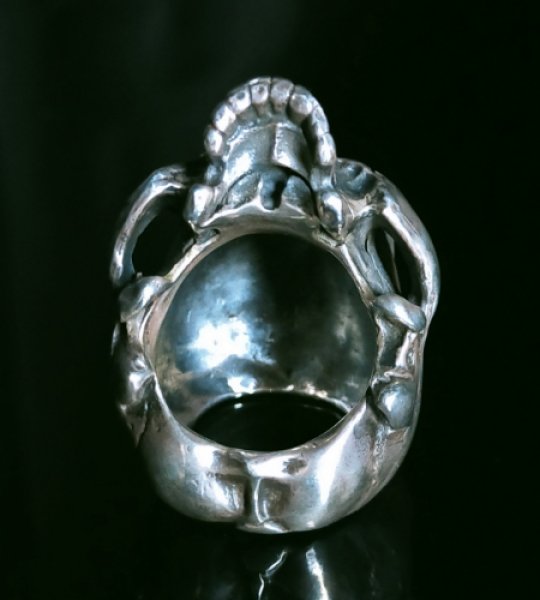 画像15: Large Skull Full Head Ring Without Jaw (15)