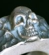 画像9: Twelve Small Skull On 11mm Wide Side Flat Chiseled Ring Bold (9)