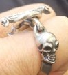 画像12: Old Bulldog With Skull Triangle Wire O-ring & T-bar Ring (12)