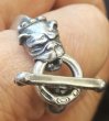 画像13: Old Bulldog With Skull Triangle Wire O-ring & T-bar Ring (13)