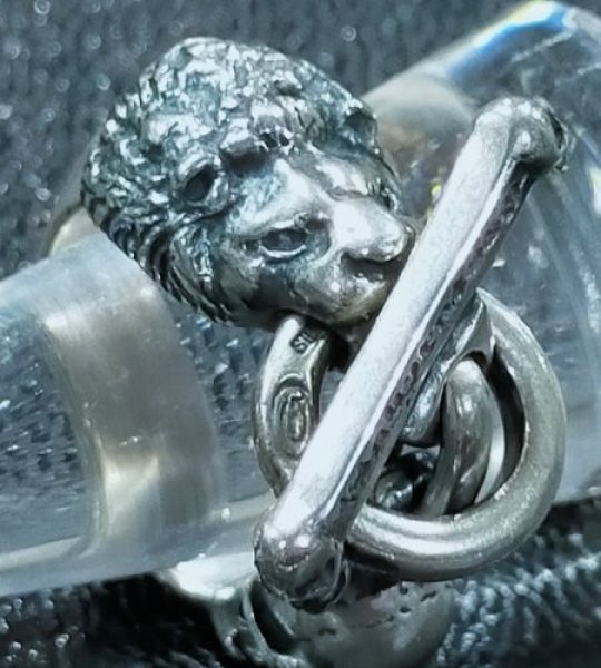 画像3: Lion With Skull Triangle Wire O-ring & T-bar Ring (3)