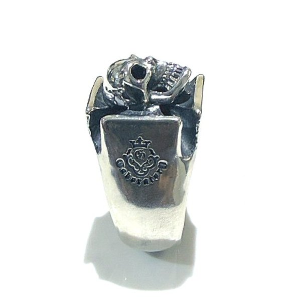 画像7: Skull On Iron Cross Ring (7)