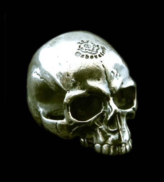 画像1: Medium Large Skull Full Head Ring Without Jaw (1)