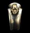 画像1: Gothic ring with 18karat T-bar skull (1)
