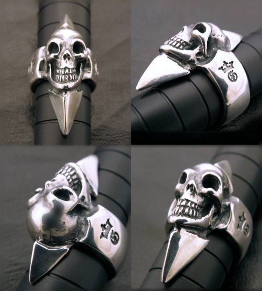 画像7: Skull Spike Ring (Side Flat) (7)