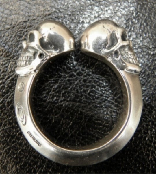 画像5: Quarter Skull With Half Triangle Wire Ring (5)