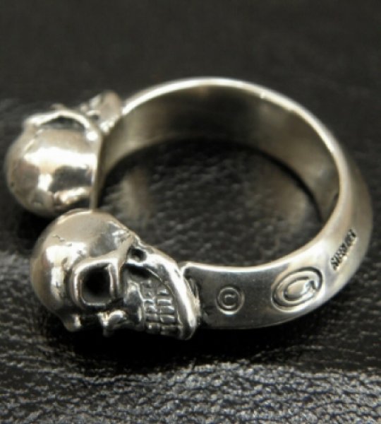 画像3: Quarter Skull With Half Triangle Wire Ring (3)