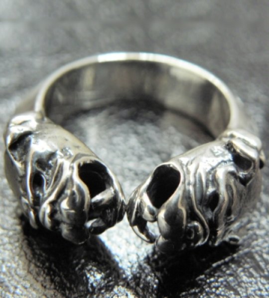 画像2: Quarter Old Bulldog Triangle Wire Bangle Ring (2)