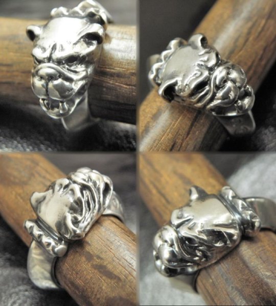 画像6: Single Old Bulldog Triangle Wire Bangle Ring (6)
