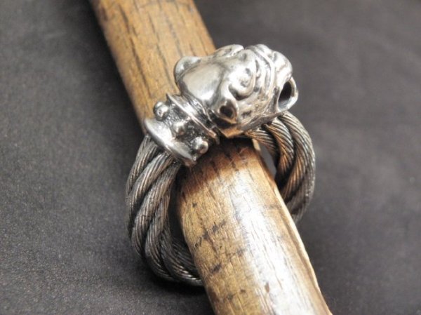 画像15: Single Old Bulldog Cable wire Bangle Ring (15)