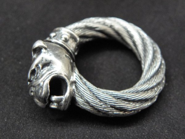 画像3: Single Old Bulldog Cable wire Bangle Ring (3)