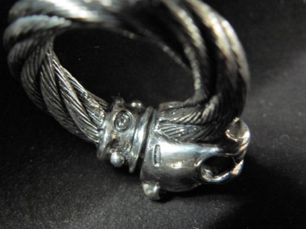 画像9: Single Old Bulldog Cable wire Bangle Ring (9)