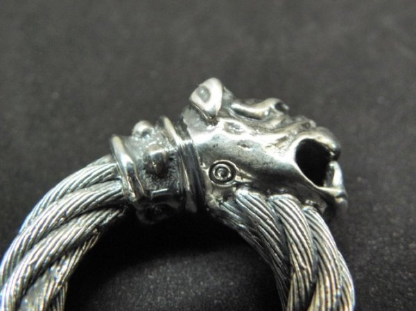 画像7: Single Old Bulldog Cable wire Bangle Ring (7)