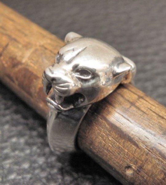 画像11: Half Panther Triangle Wire Bangle Ring (11)