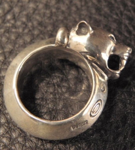 画像3: Half Panther Triangle Wire Bangle Ring (3)