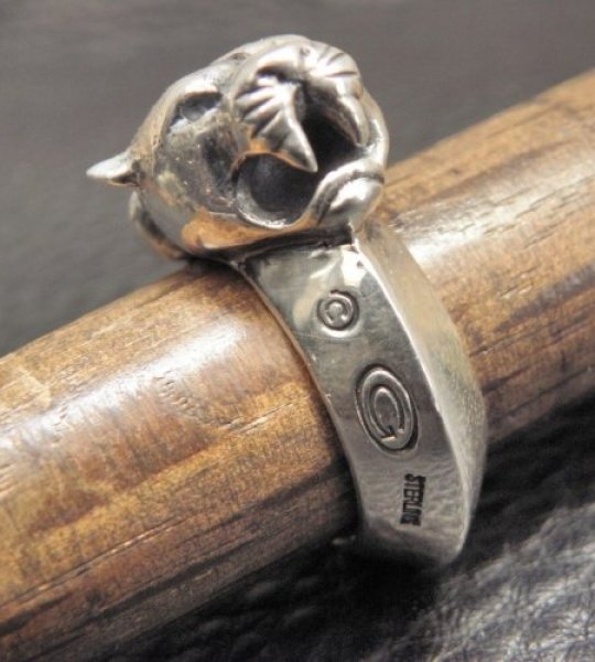 画像6: Half Panther Triangle Wire Bangle Ring (6)