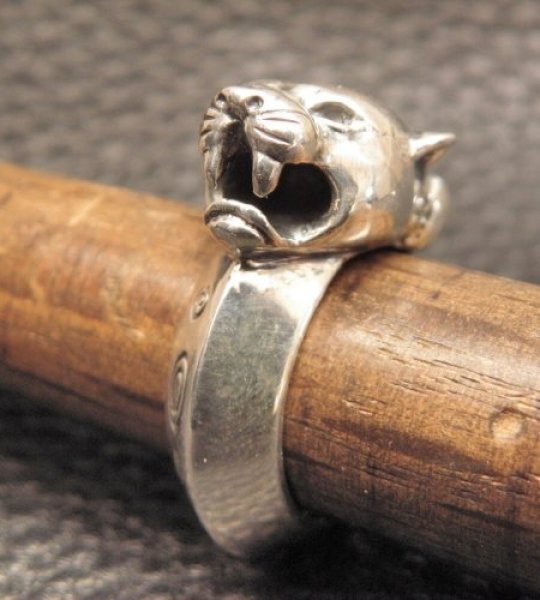 画像17: Half Panther Triangle Wire Bangle Ring (17)