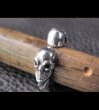 画像13: Quarter Skull With Cable Wire Bangle Ring (13)