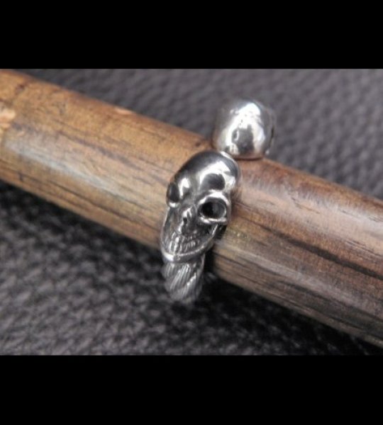 画像12: Quarter Skull With Cable Wire Bangle Ring (12)
