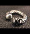 画像3: Quarter Skull With Cable Wire Bangle Ring (3)