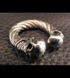 画像4: Quarter Skull With Cable Wire Bangle Ring (4)