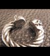 画像9: Quarter Skull With Cable Wire Bangle Ring (9)
