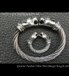 画像18: Quarter Panther Cable Wire Bangle Ring (18)