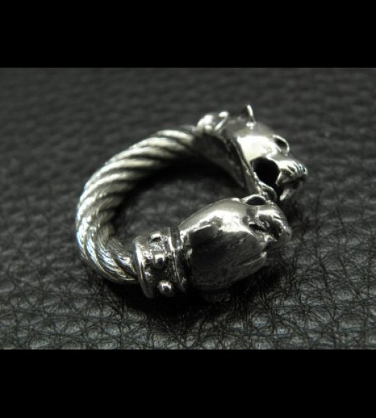 画像2: Quarter Panther Cable Wire Bangle Ring (2)