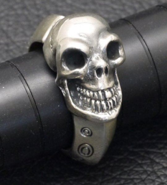 画像15: Single Skull Triangle Wire Bangle Ring (15)