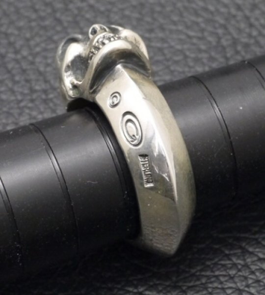 画像12: Single Skull Triangle Wire Bangle Ring (12)