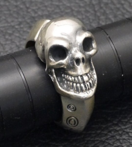 画像10: Single Skull Triangle Wire Bangle Ring (10)