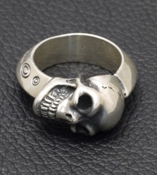 画像5: Single Skull Triangle Wire Bangle Ring (5)