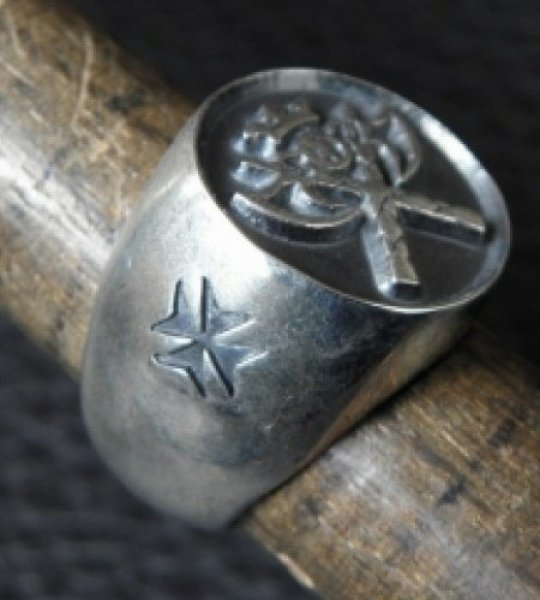 画像6: Battle-Ax Round Stamp Ring (6)