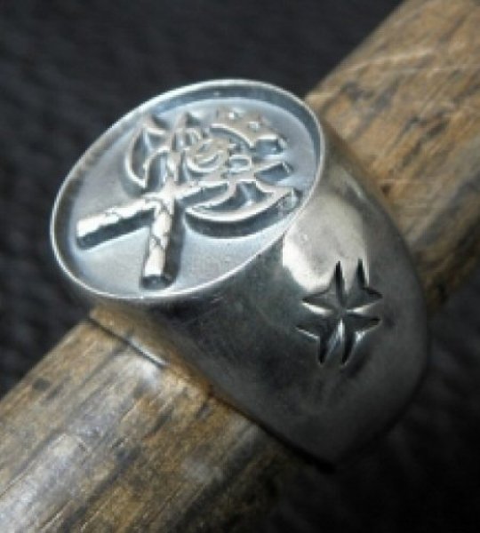 画像5: Battle-Ax Round Stamp Ring (5)